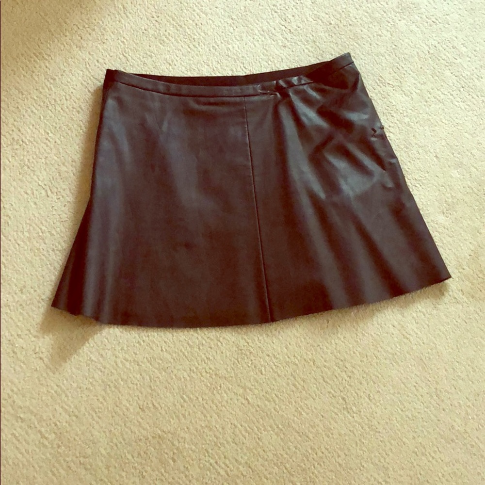 BCBG leather mini skirt